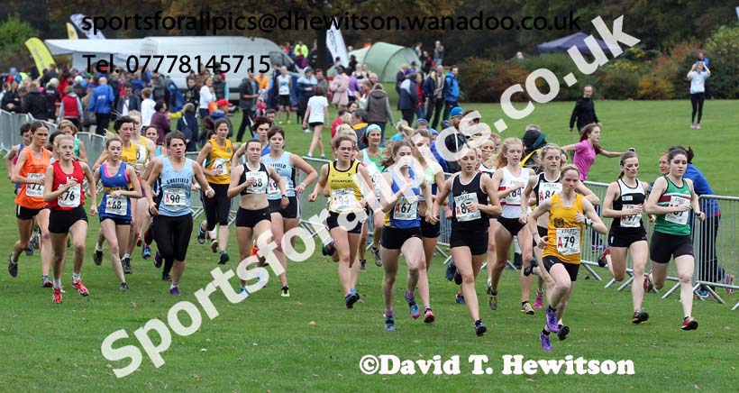 Start of the senior womens Northern Cross Country Relays. Photo: David T. Hewitson/Sports for All Pics